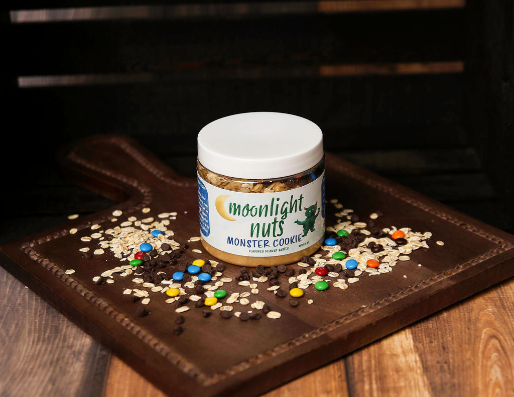 White chocolate peanut butter and oats with m&ms