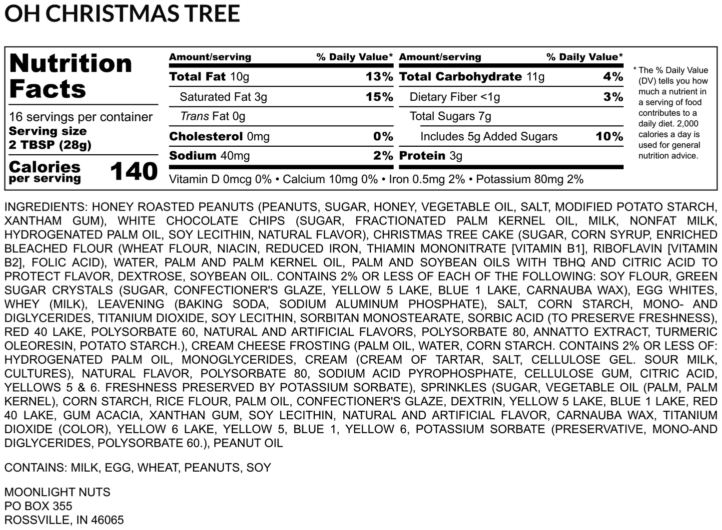 Oh Christmas Tree - Flavored Peanut Butter