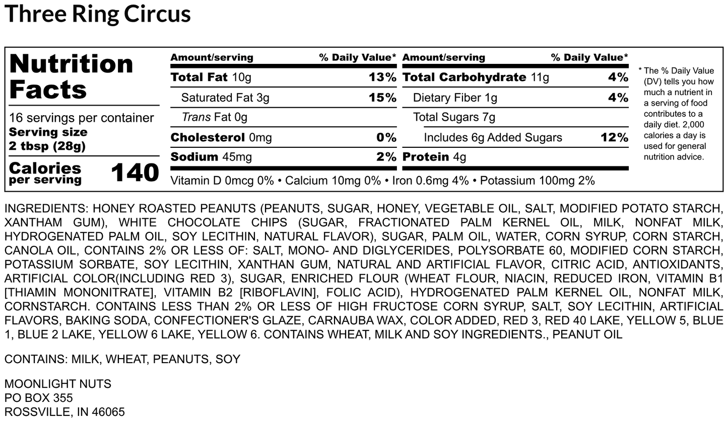 Three Ring Circus - Flavored Peanut Butter