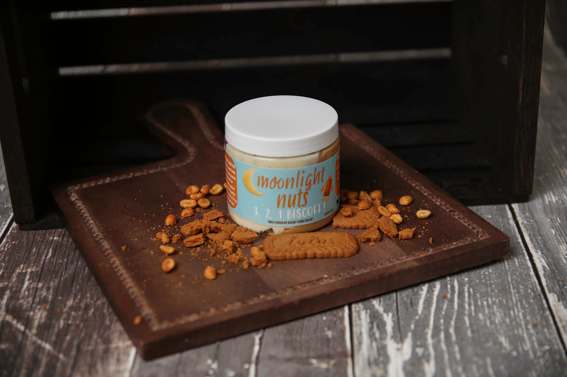 Limited edition Biscoff cookie butter peanut butter from Moonlight Nuts