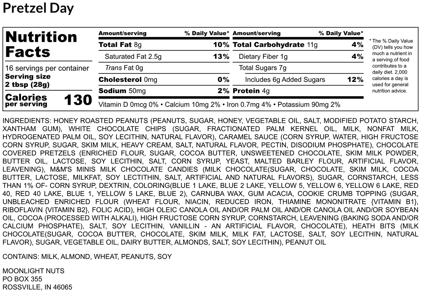 Pretzel Day - Flavored Peanut Butter