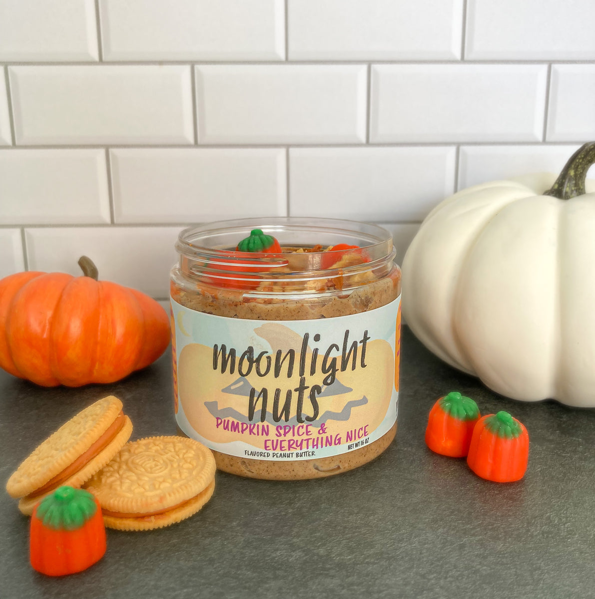Pumpkin Spice & Everything Nice Flavored Peanut Butter Moonlight Nuts