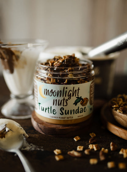 Moonlight nuts turtle sundae peanut butter