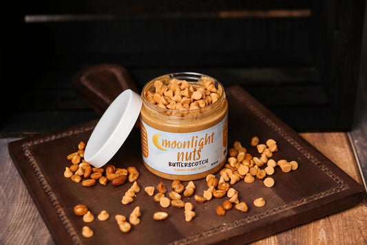 Butterscotch peanut butter loaded with butterscotch chips on top