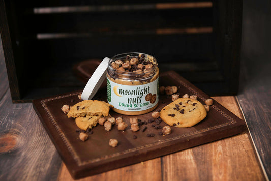 White chocolate peanut butter with cookie dough and chocolate chips