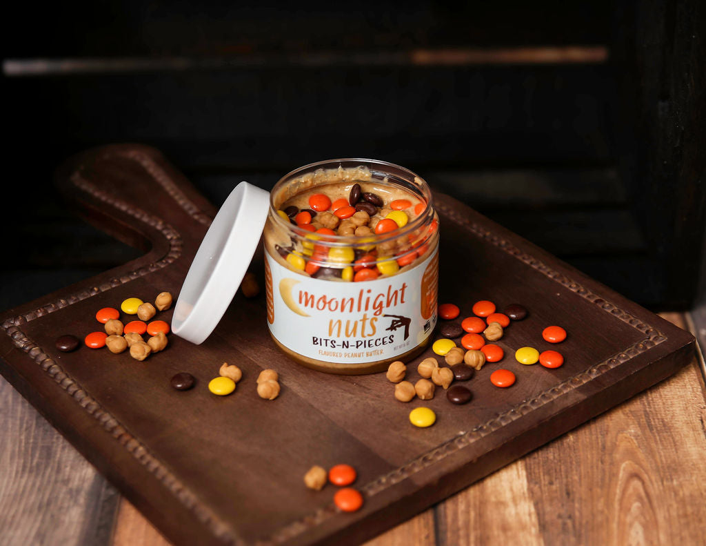 White chocolate peanut butter with Reese’s pieces and caramel 