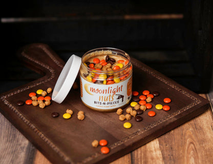 White chocolate peanut butter with Reese’s pieces and caramel 