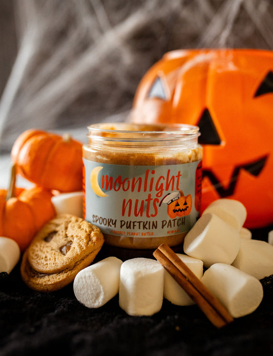 Moonlight nuts spooky Puftkin patch pumpkin spice peanut butter 