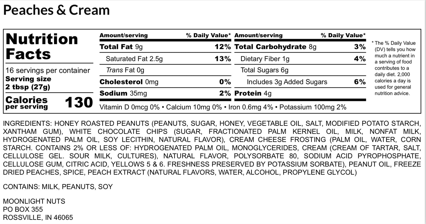 Peaches & Cream - Flavored Peanut Butter