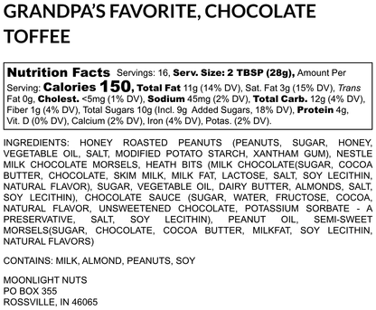 Grandpa’s Favorite – Chocolate Toffee Peanut Butter (Limited September Flavor)