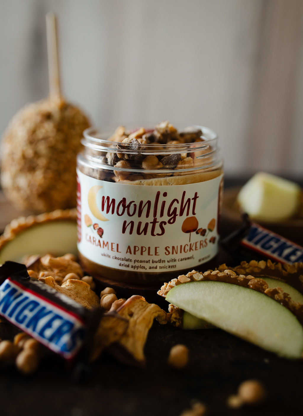 Moonlight nuts caramel apple snickers jar