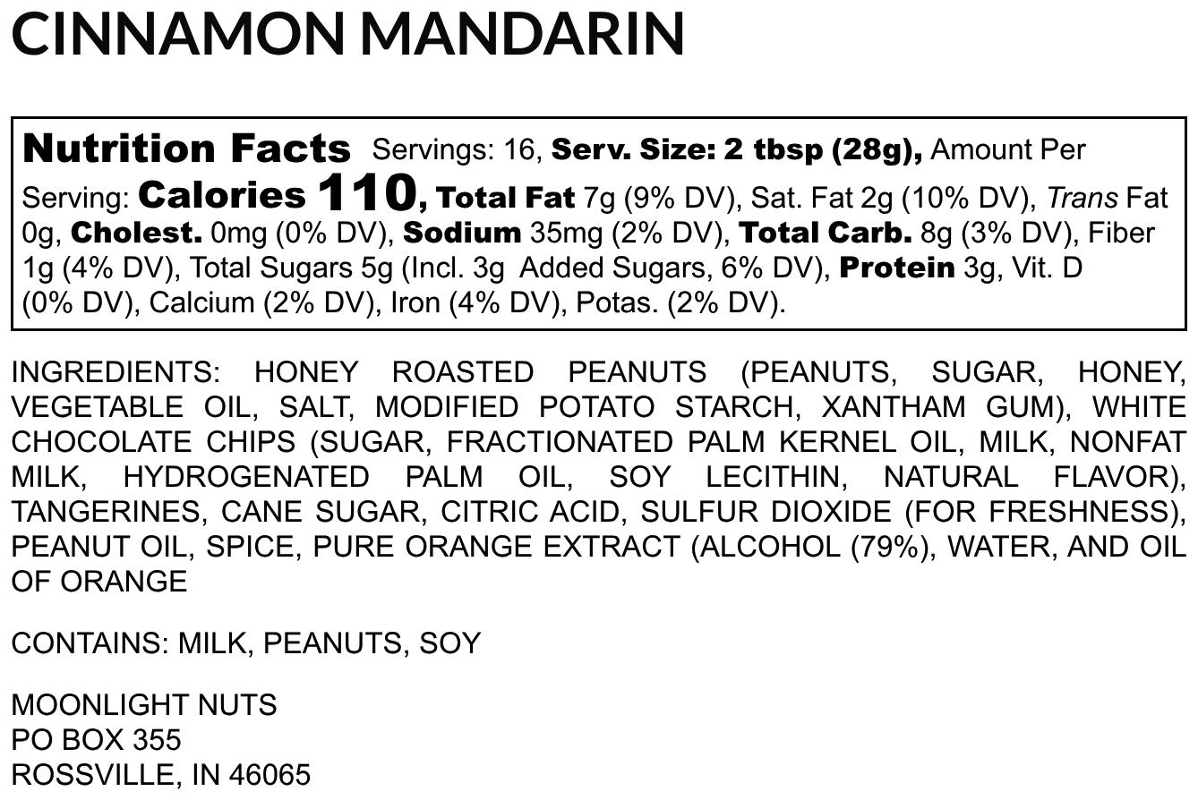 Cinnamon Mandarin - Flavored Peanut Butter