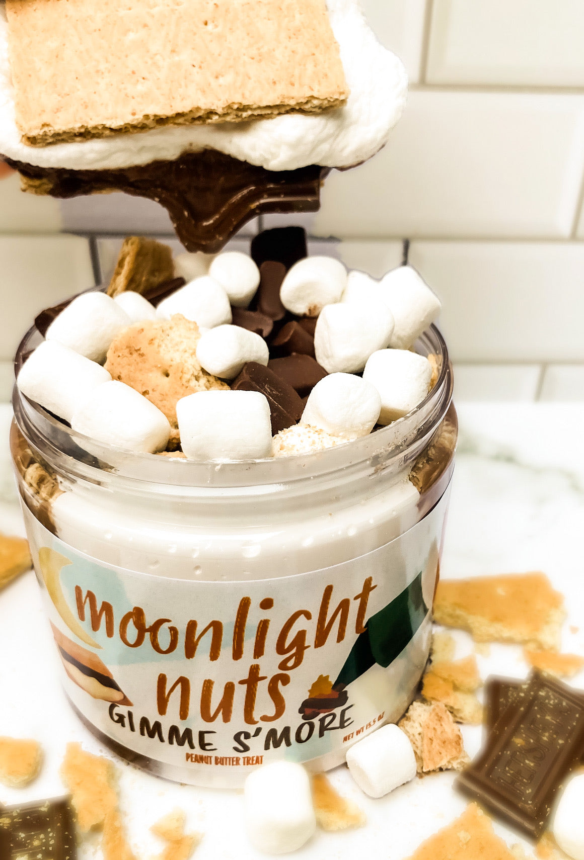 Gimme S’more peanut butter jar – Moonlight Nuts