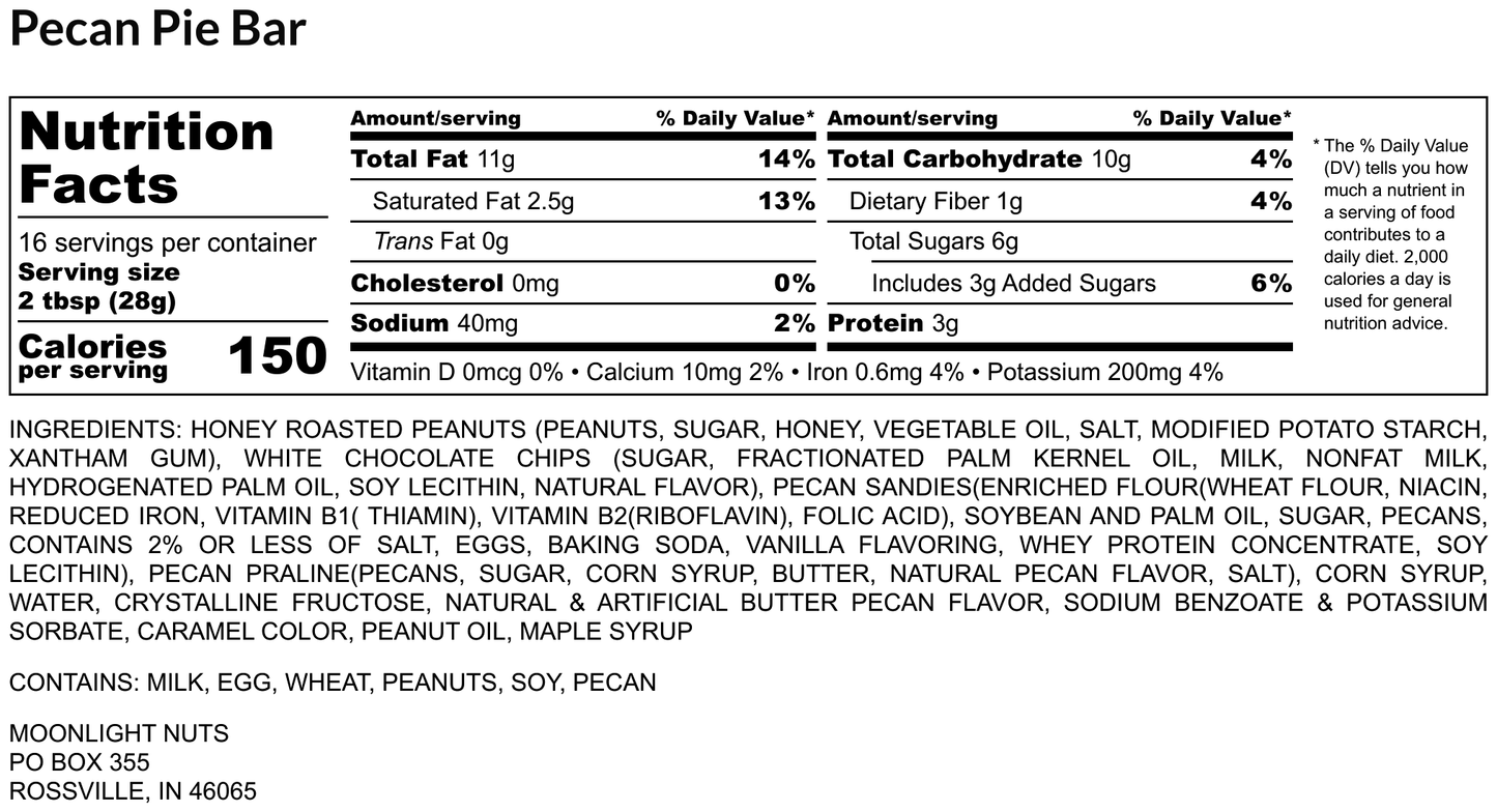 Pecan Pie Bar - Flavored Peanut Butter