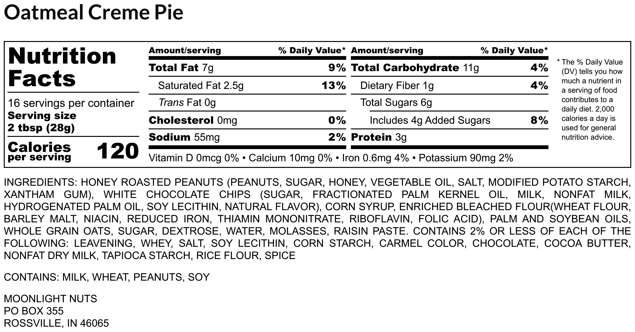Oatmeal Crème Pie - Flavored Peanut Butter